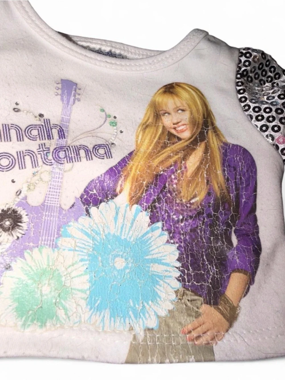 Build a bear Hannah Montana Graphic Tee with Sequin Shoulders